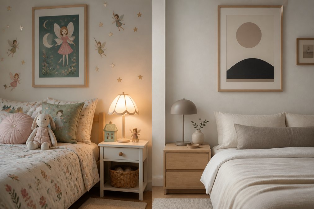 Whimsical vs Minimalist Character Art for Bedrooms
