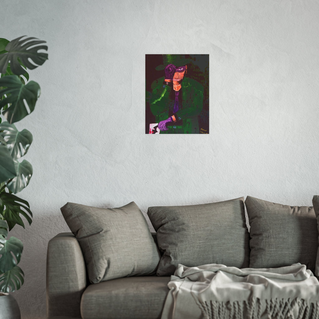 Riddler Art Poster — Vintage DC-Inspired Satin/Matte Print