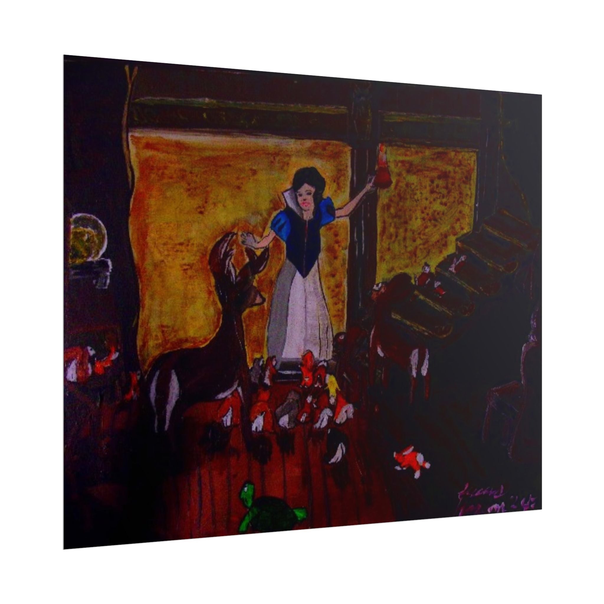 Poster — Vintage Storybook Snow White Illustration (Rolled Poster)