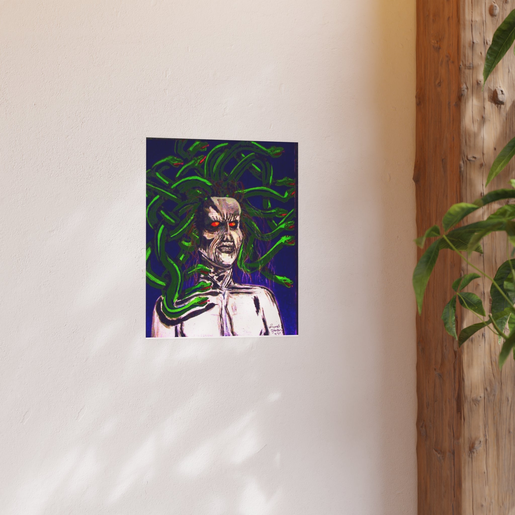 Medusa Horror Art Poster — Satin or Archival Matte Mythical Wall Print