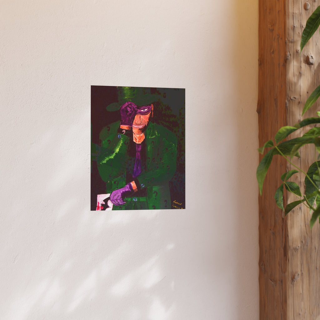 Riddler Art Poster — Vintage DC-Inspired Satin/Matte Print