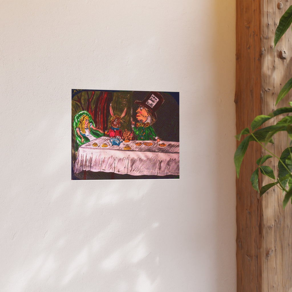 Alice in Wonderland Tea Party Poster - Satin & Archival Matte Prints