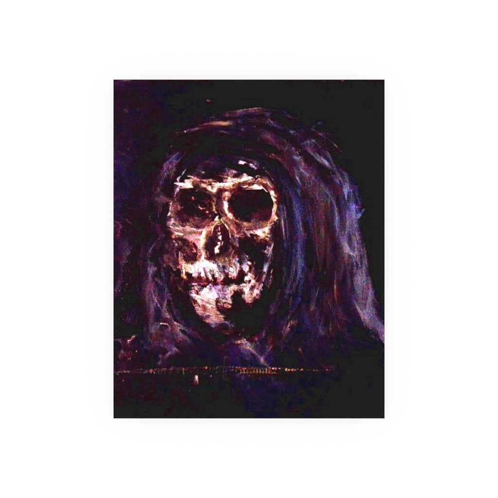 Skull Portrait Poster — Dark Gothic Wall Art (Satin or Archival Matte)
