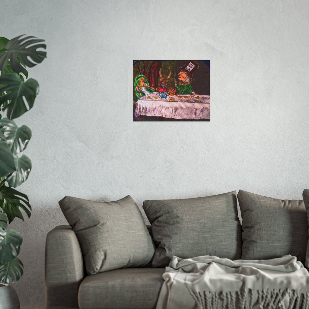 Alice in Wonderland Tea Party Poster - Satin & Archival Matte Prints