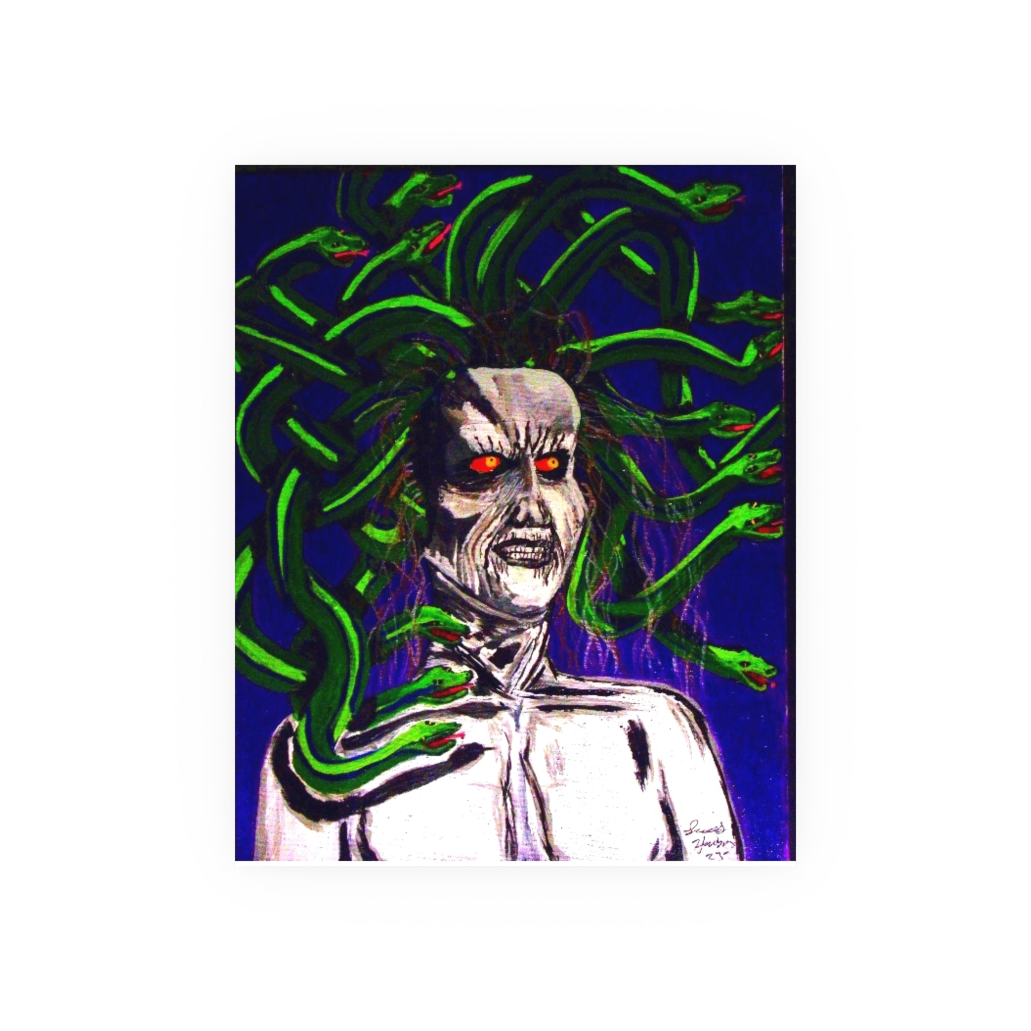 Medusa Horror Art Poster — Satin or Archival Matte Mythical Wall Print