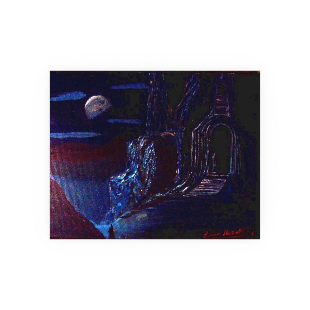 Moonlit Ruins Art Poster — Satin/Matte Print