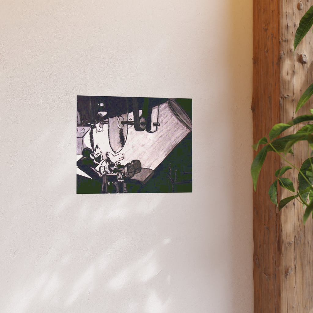 Retro Black & White Cartoon Poster — Satin or Archival Matte Print