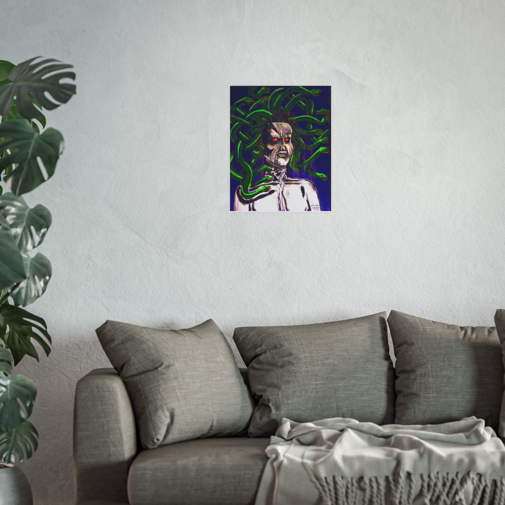 Medusa Horror Art Poster — Satin or Archival Matte Mythical Wall Print