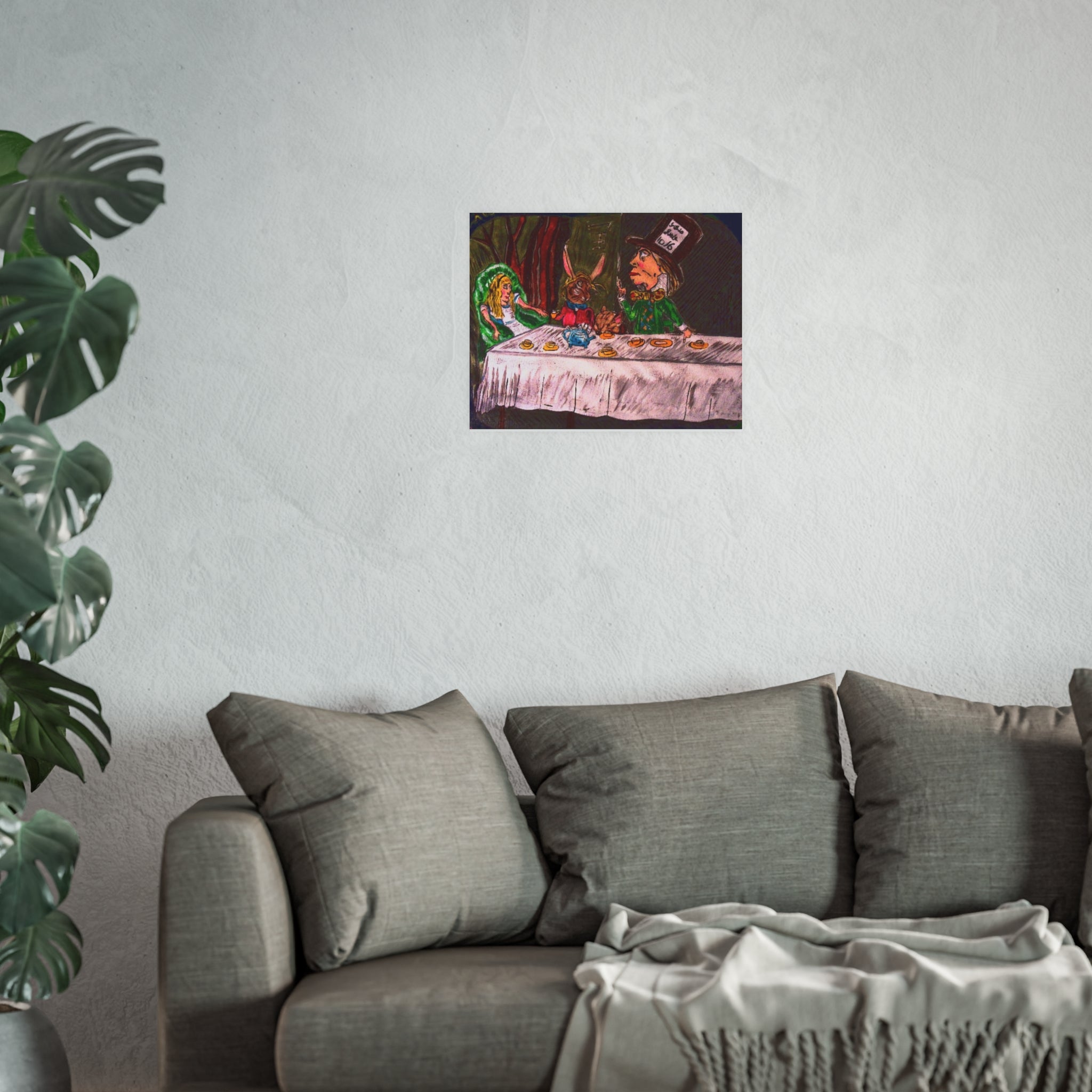 Alice in Wonderland Tea Party Poster - Satin & Archival Matte Prints