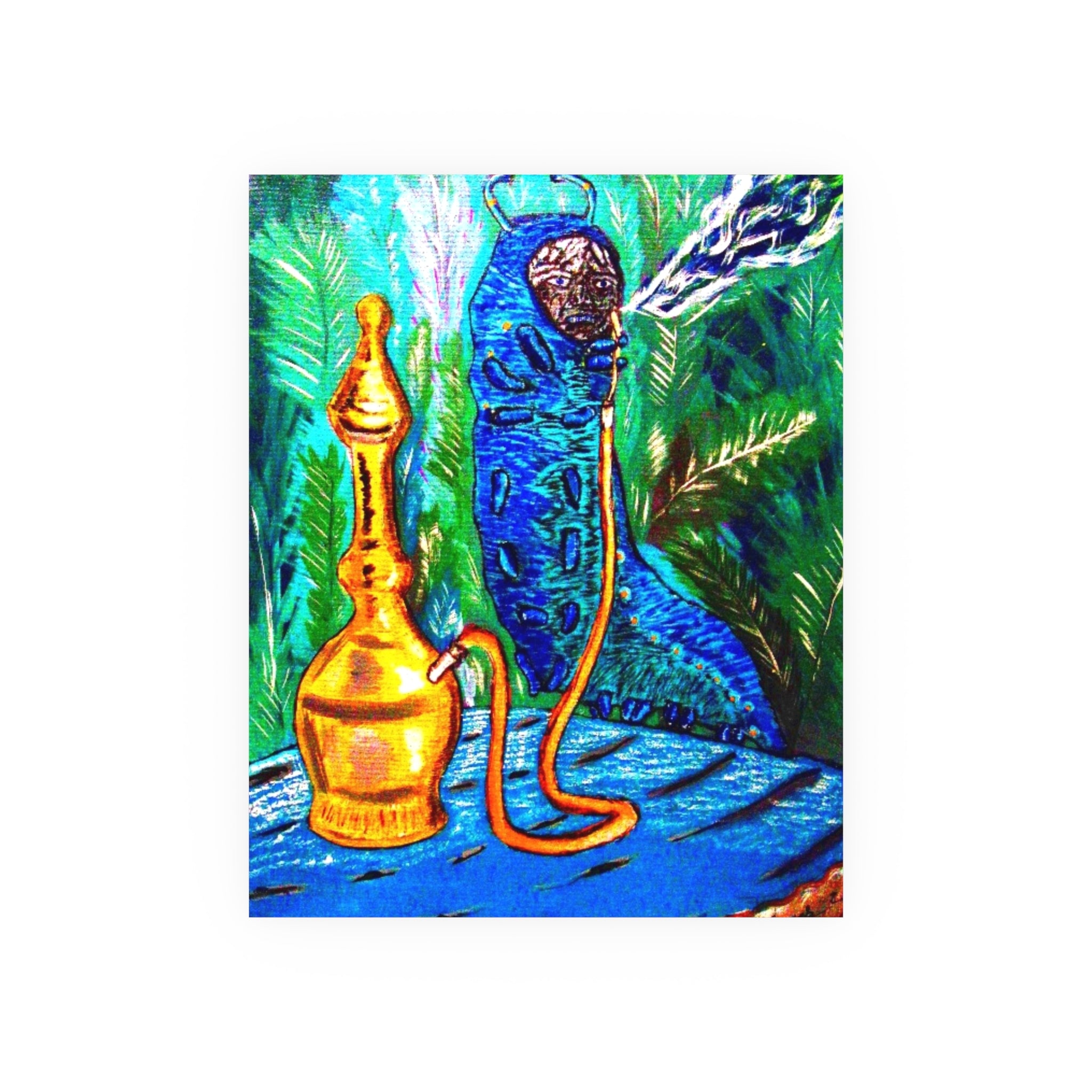 Vintage Hookah Art Print - Satin & Archival Matte Poster