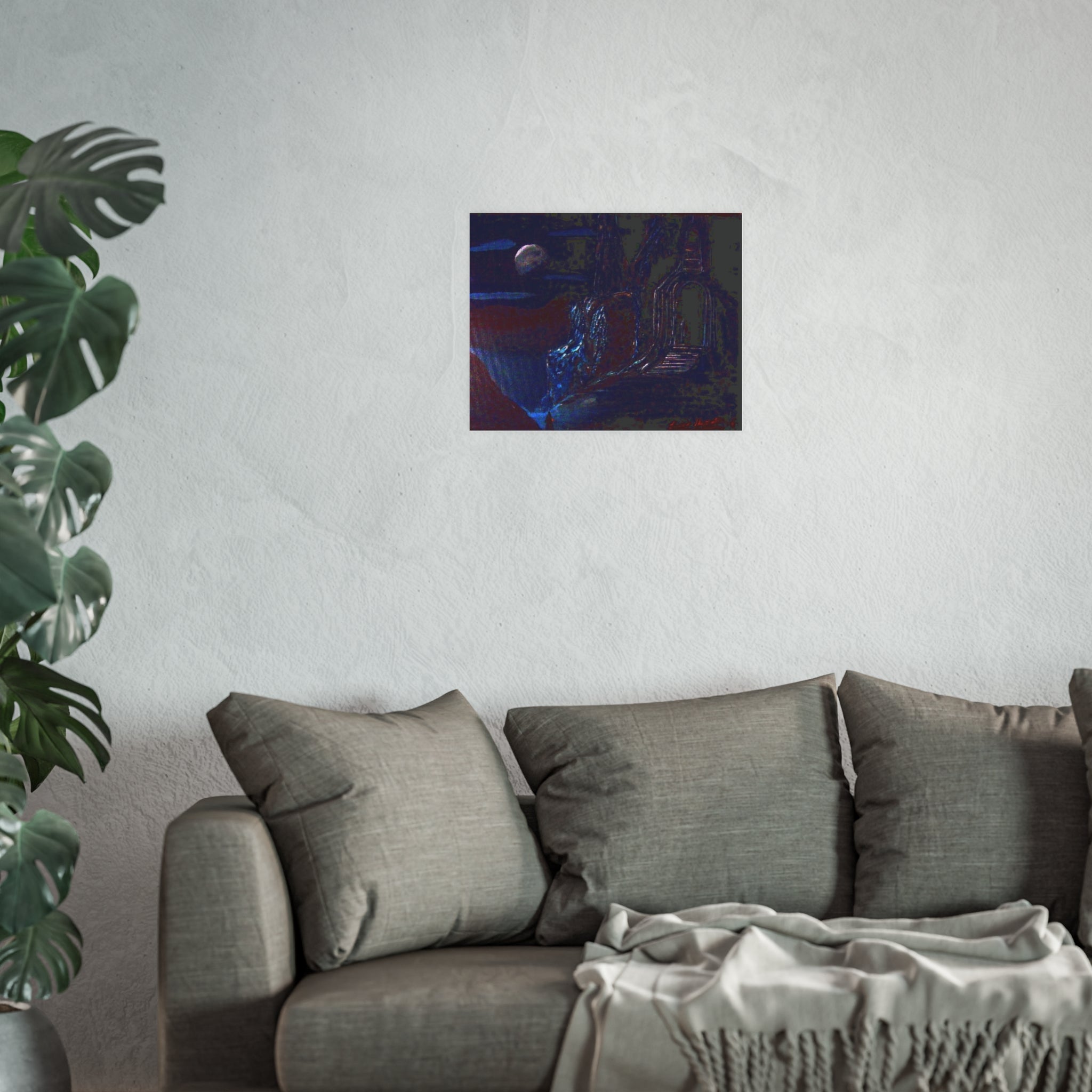 Moonlit Ruins Art Poster — Satin/Matte Print