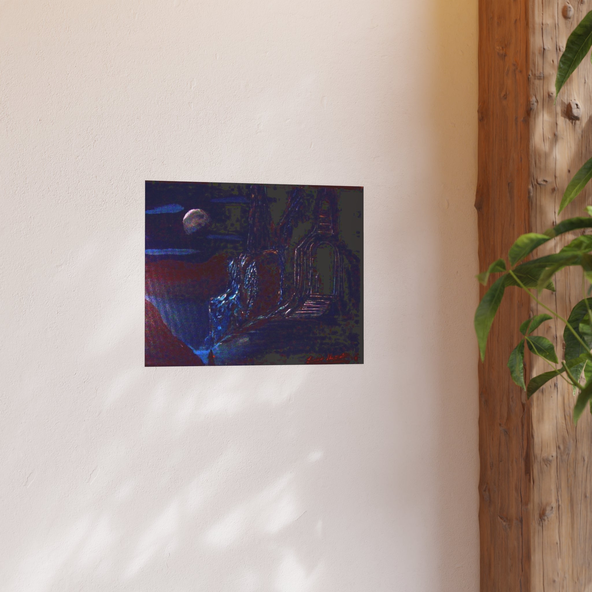 Moonlit Ruins Art Poster — Satin/Matte Print