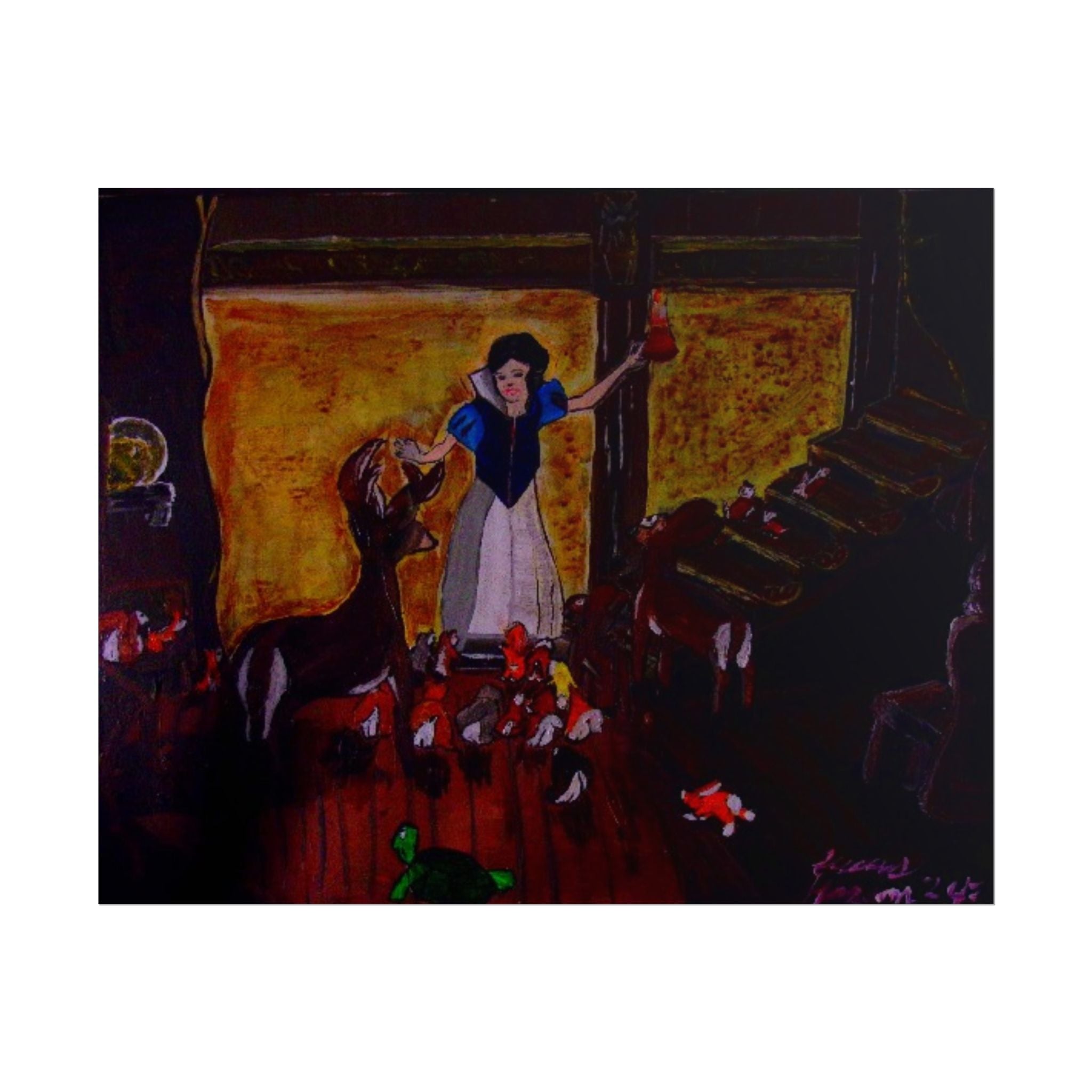 Poster — Vintage Storybook Snow White Illustration (Rolled Poster)