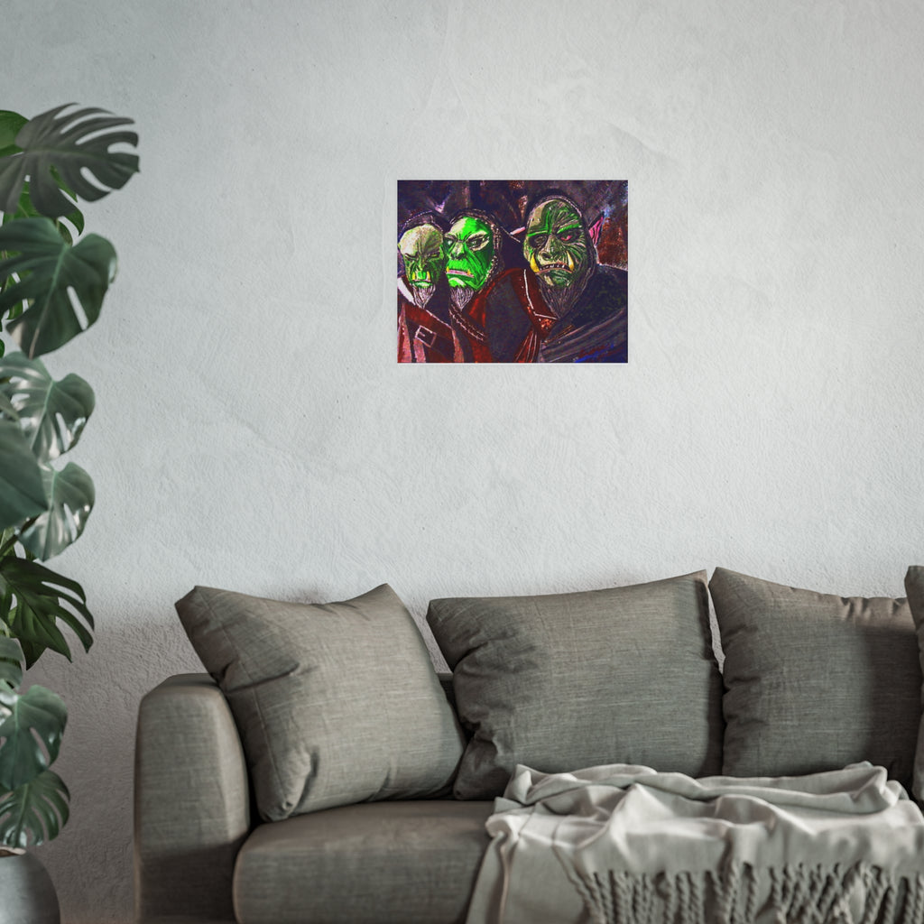 Orc Trio Art Poster — Fantasy Creature Print (Satin or Matte)
