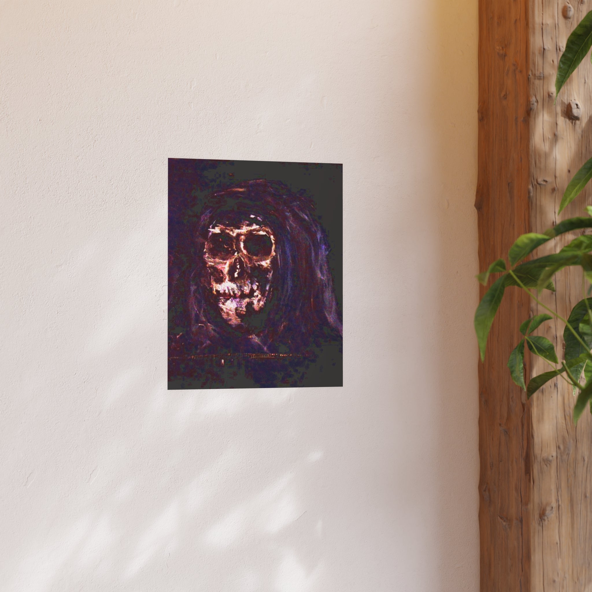 Skull Portrait Poster — Dark Gothic Wall Art (Satin or Archival Matte)