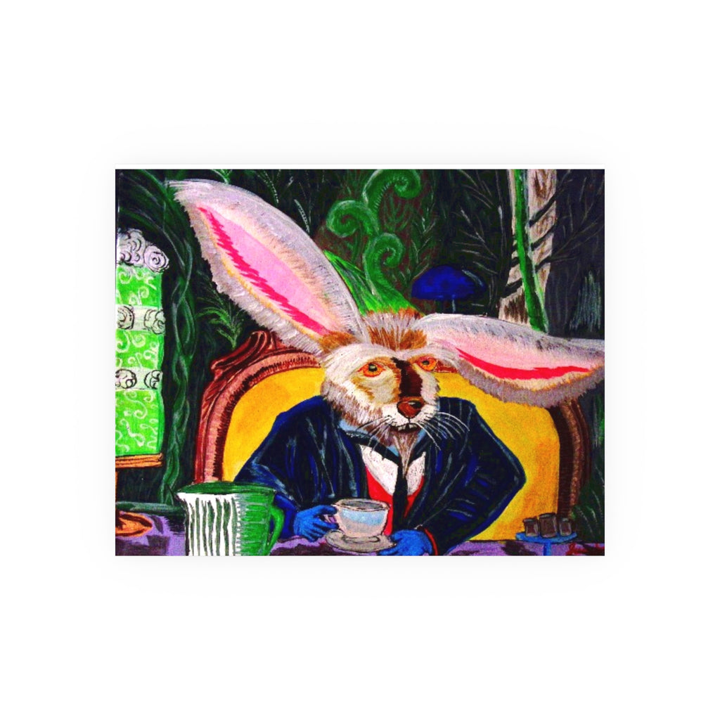 March hare Tea Party Poster — Colorful Whimsical Wall Art