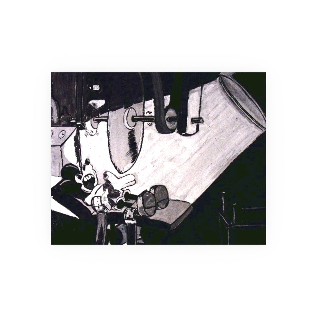 Retro Black & White Cartoon Poster — Satin or Archival Matte Print