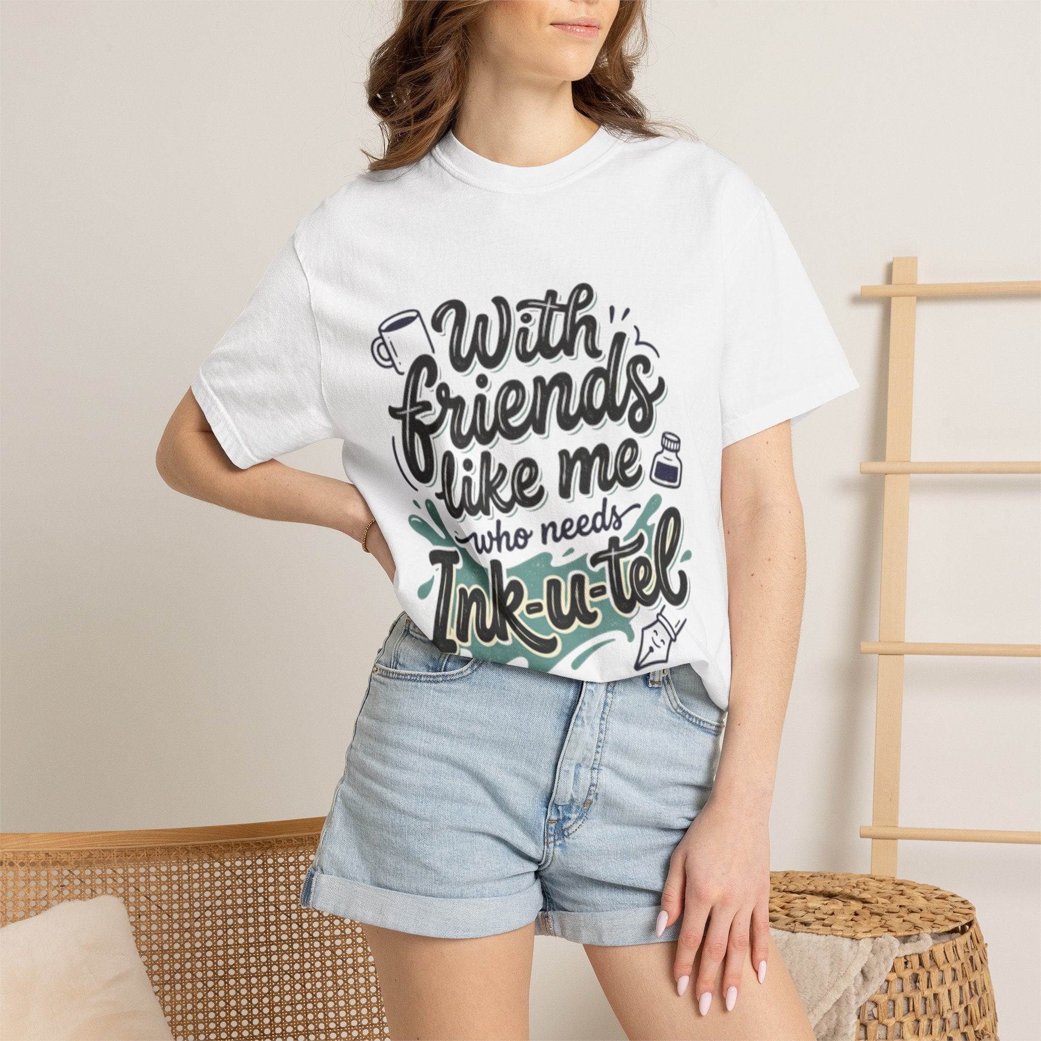 Ink-u-tel Friends T-Shirt — Funny Calligraphy Pen & Ink Graphic Tee